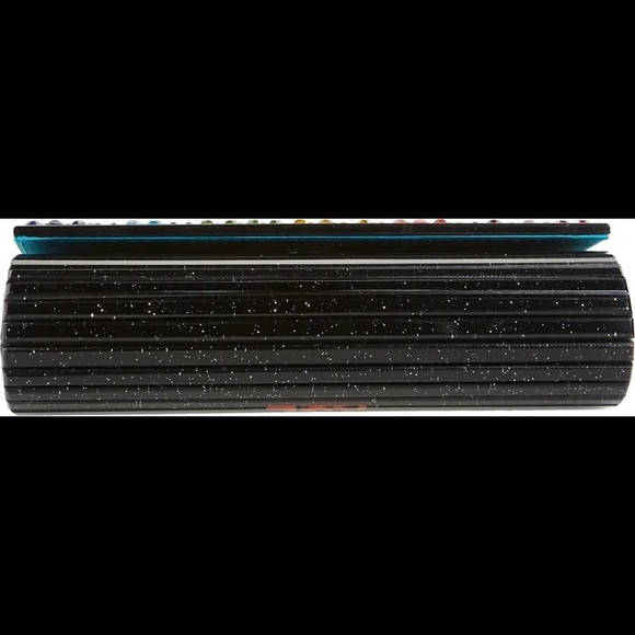 Kurt Geiger London Black Crystal Embellished Party Clutch - Picture 7 of 10